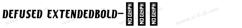 defused extendedbold字体转换